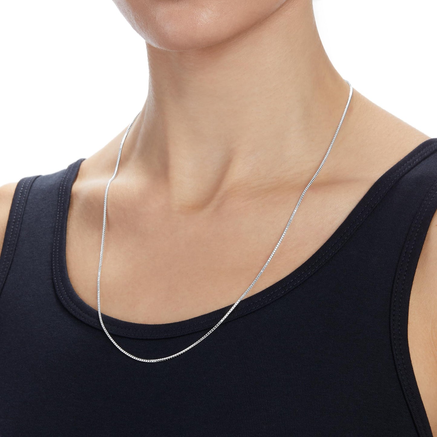 Amazon Essentials Sterling Silver 1.2mm Box Chain (previously Amazon Collection).