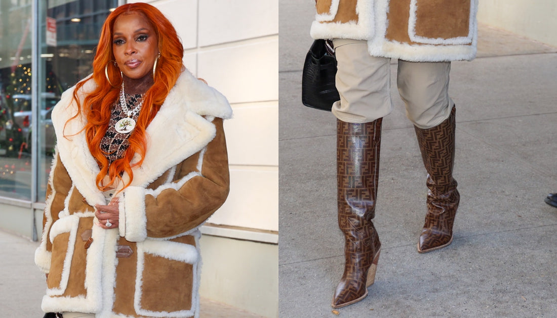 Mary J. Blige Spotted Wearing Fendi Boots In NYC Fashion