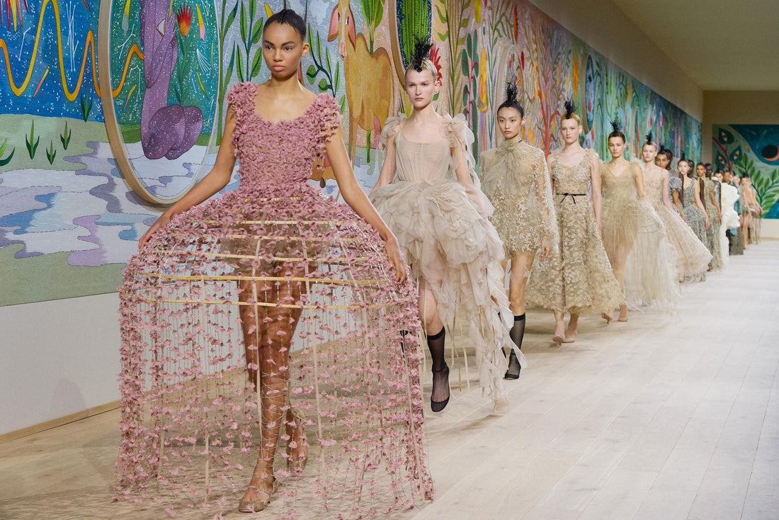 _Dior's Couture Revelation: Elegant Modernity Meets Timeless Mushroom Iconic Legacies. _