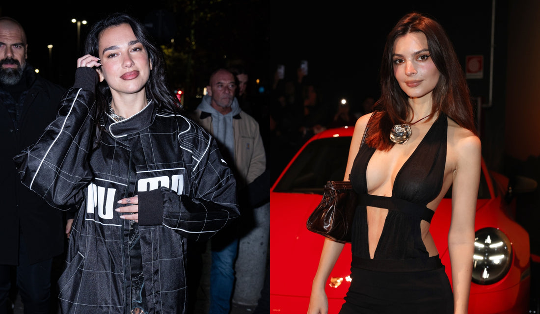 Dua Lipa And Emily Ratajkowski Rock Puma Speedcat At Milan Launch