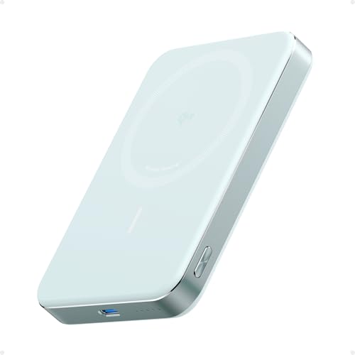 Ultra-Slim Portable Power Bank with Quick Charging and MagSafe Compatibility.