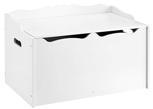 White Wooden Kids Toy Box for Storage and Organization