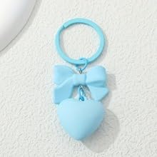 Blue Heart Shaped Keychain for Women