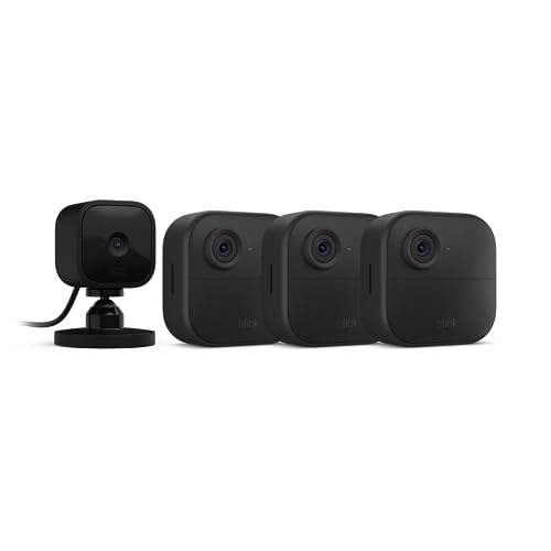 Blink Outdoor 4-Head Package with Mini Camera for Home Security.