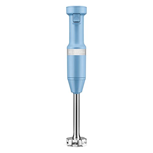 Powerful Blue Velvet Handheld Blender with Variable Speed Control