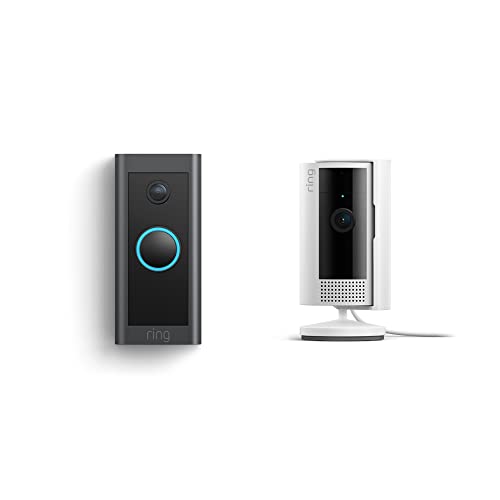 Ring Indoor Cam and Video Doorbell Wired Bundle