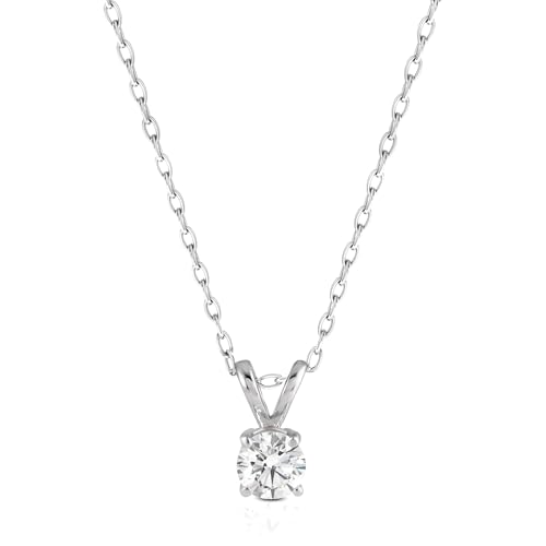 Unique Beautiful Lab Grown Diamond Pendant Necklace in 14k Gold.