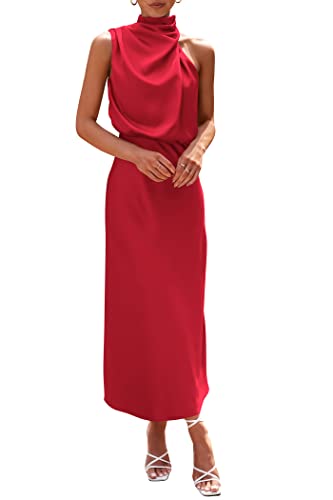 Sleek and Chic Maxi Dress for Ladies - Flowy Silhouette