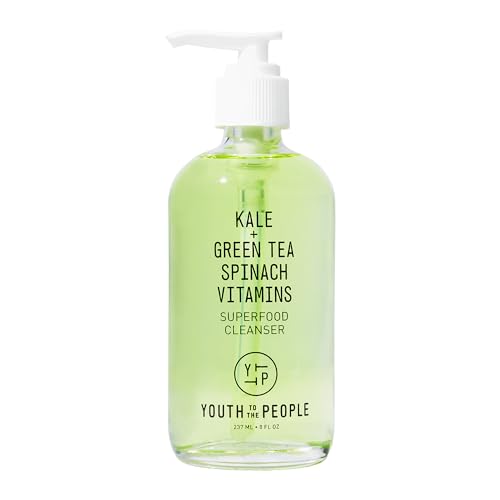 Gentle, Multipurpose Facial Cleanser for Sensitive Skin with Kale and Green Tea.