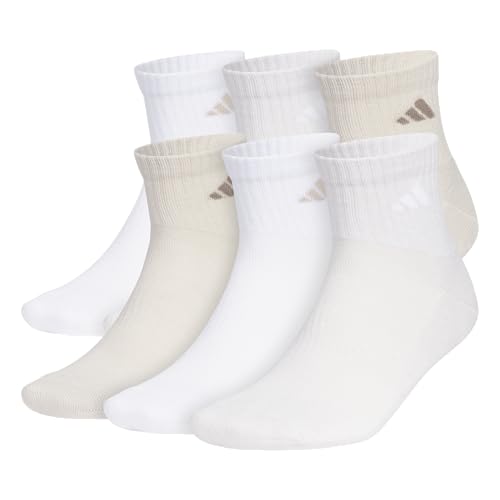 Adidas Men's Athletic Quarter Socks with Arch Support, 6-Pack