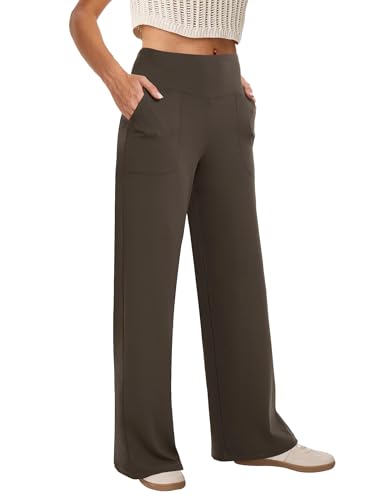 COPYLEAF Wide Leg Pants for Women - High Waist Yoga Pants with Pockets