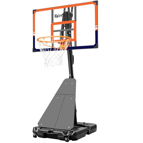 Outdoor Basketball Hoop for Backyard with Adjustable Height System Setting.