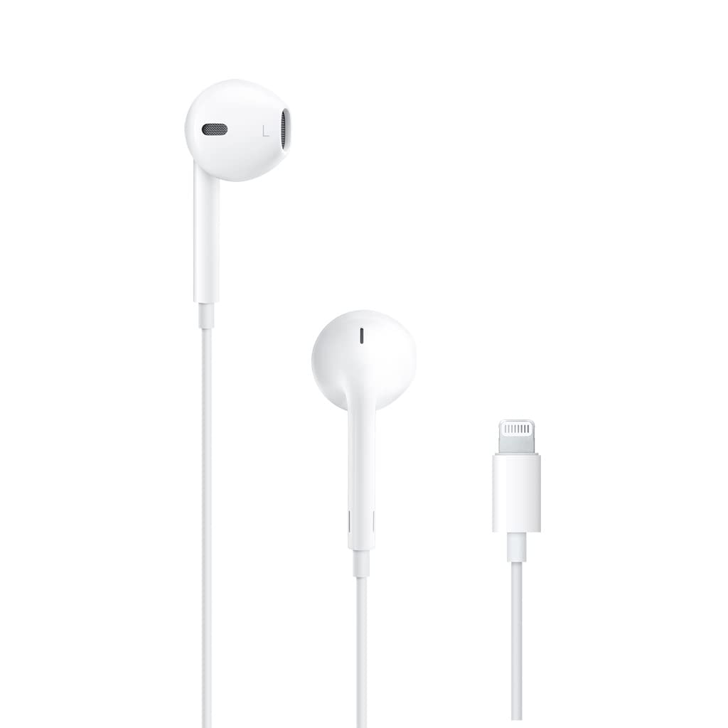 Apple EarPods Headphones with Lightning Connector, Wired Ear Buds for iPhone with Built-in Remote to Control Music, ...