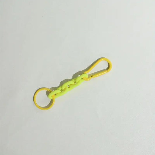 Yellow Bag Charm Keychain for Women