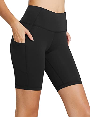 High-waisted, spandex shorts for women's athletic activities and exercises.