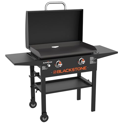 Large Outdoor Griddle with Hood and Side Shelves