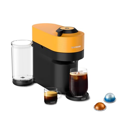 Mango Yellow Nespresso Vertuo Pop+ Espresso Machine by De'Longhi-streamlined design