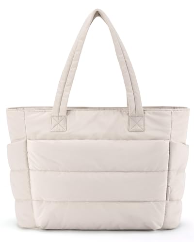 Quilted Tote Bag with Compartments for Woman Occasional Use Everyday.