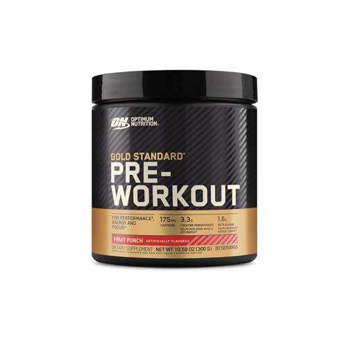 Optimum Nutrition Pre-Workout Supplement Energy Boost for Fruit Punch Flavor.