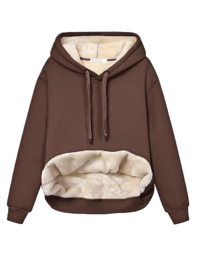 Warm and Cozy Winter Fleece Pullover Hooded Sweatshirt for Women.