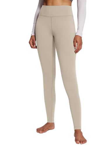 Thermal Fleece Lined Leggings with Pockets for Women