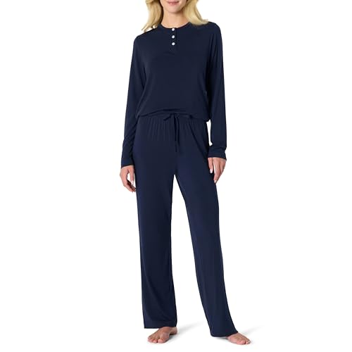 Women's Long Sleeve Henley Pajama Set