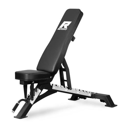 RitFit Adjustable and Foldable Utility Weight Bench for Home Gym Workouts