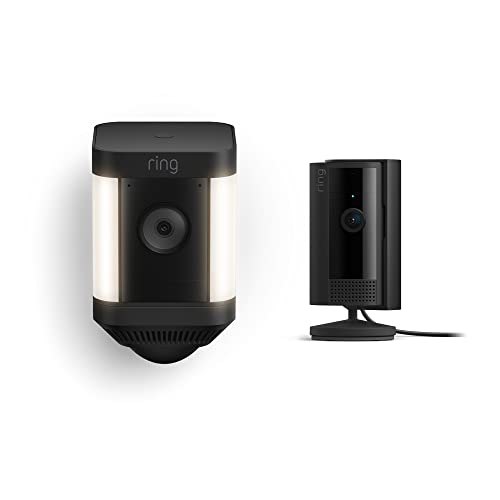 Indoor Security Camera with Spotlight, Battery-Powered and Wi-Fi Enabled Device.