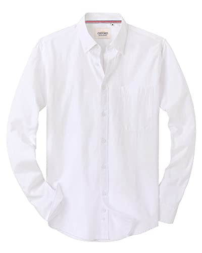 Classic, Comfortable, and Durable Mens Oxford Shirt with Elbow Pockets