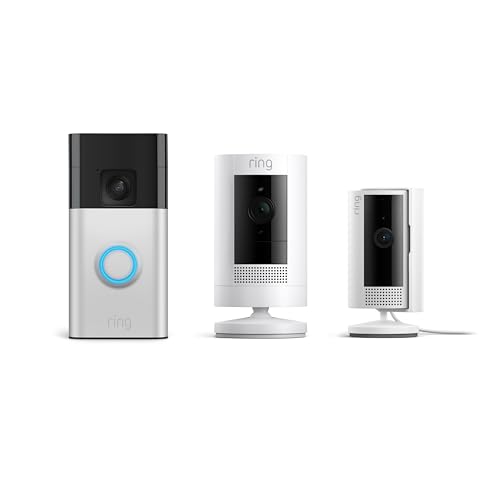 Outdoor Battery Doorbell and Indoor Camera Security Camera Bundle Package.
