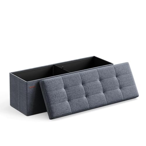 Foldable Storage Ottoman Bench for Home End of Bed Storage Solutions.