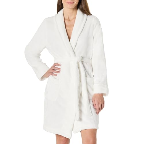 Amazon Essentials Women's Mid-Length Plush Robe