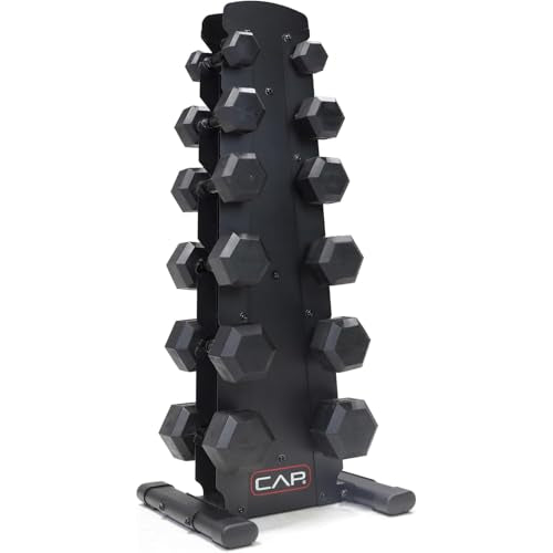 CAP Barbell Rubber Coated Dumbbell Weight Sets