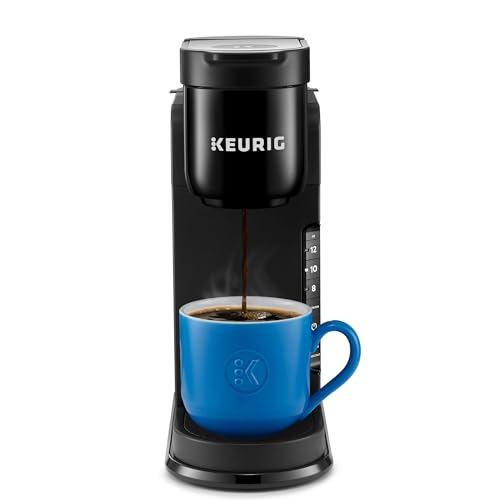 Compact Keurig Coffee Maker with Strong Brew Option and Reservoir.