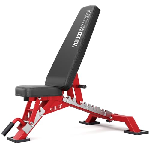 YOLEO Commercial Adjustable Weight Bench - Heavy Duty Workout Bench for Home Gym