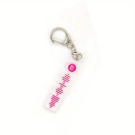 Sound Wave Music Keychain Pendant