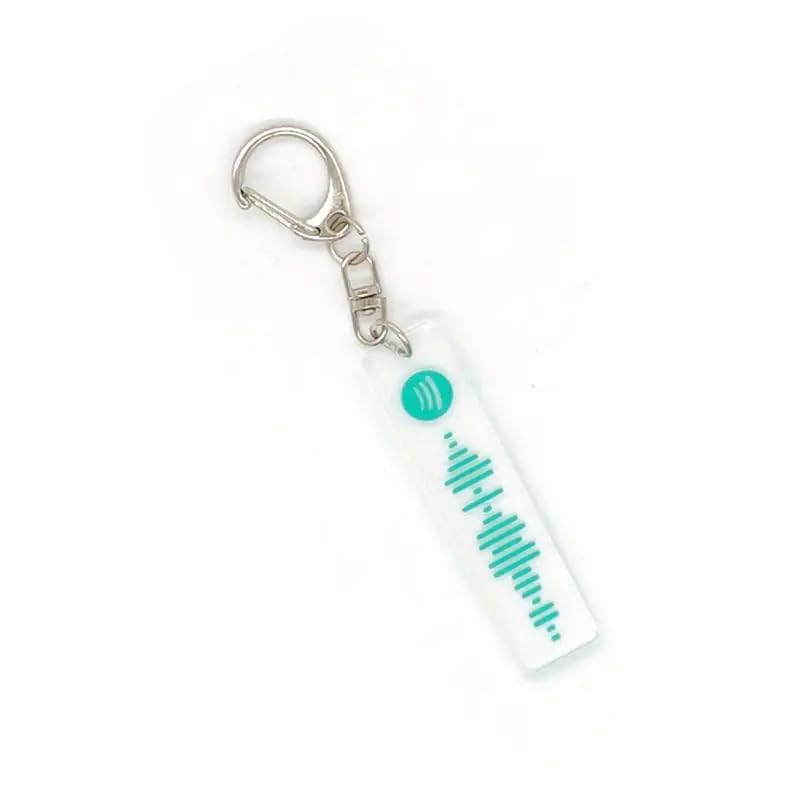 Sound Wave Music Keychain Pendant