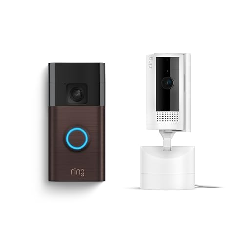 Intense Home Protection System: Ring Doorbell with Vivid Indoor Camera Capture.