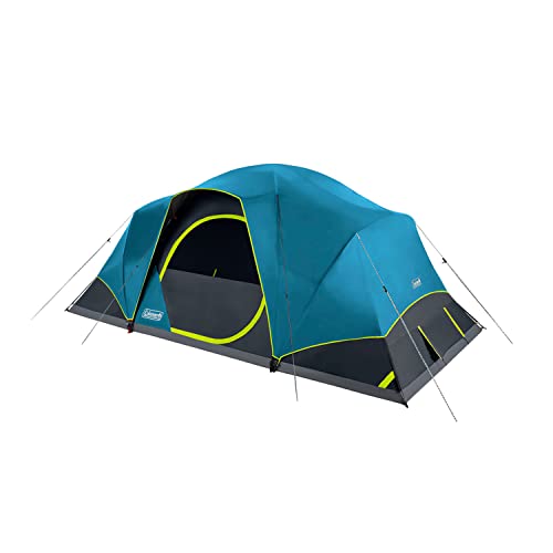 Coleman 4/6/8/10 Person Skydome Dark Room Tent with Rainfly, 5 Minute Setup, Blocks 90%