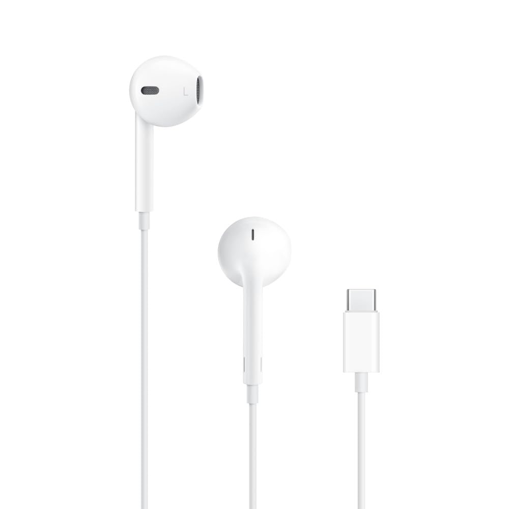 Apple EarPods Headphones with USB-C Plug, Wired Ear Buds with Built-in Remote to Control Music, ...