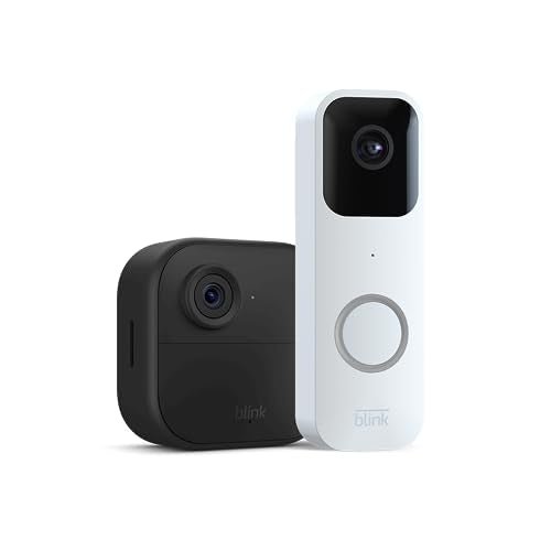 Outdoor Security Camera System with Blink Doorbell and FullHD Camera.