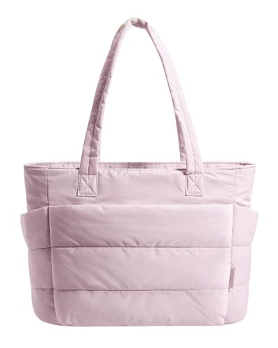 BAGSMART Tote Bag for Women - Lightweight Puffy Tote Bag with Compartments