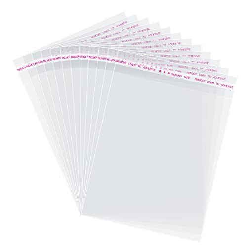 Clear Reusable Cellophane Bags for Food Storage, 200 Individual Bags.