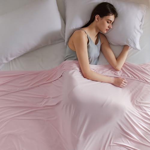 Bedsure Pink Cooling Blanket for Hot Sleepers - King Size Summer Cold Blanket Review
