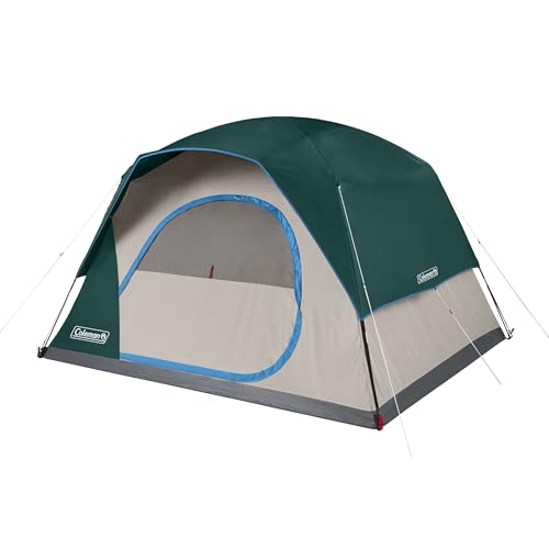 Coleman Skydome Tent with 5 Minute Setup, 2/4/6/8-Person Weatherproof Tent with Rainfly ⁘ Carry ...
