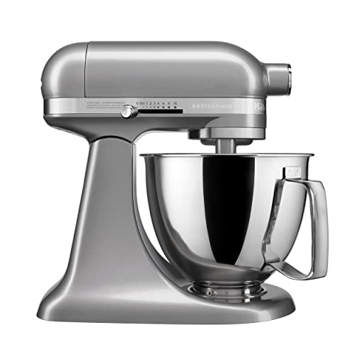 KitchenAid Artisan Mini Stand Mixer in Contour Silver, 3. 5 Quarts Capacity.