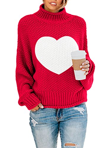 Transactional Women's Oversized Batwing Long Sleeved Chunky Knit Jumper Sweater.