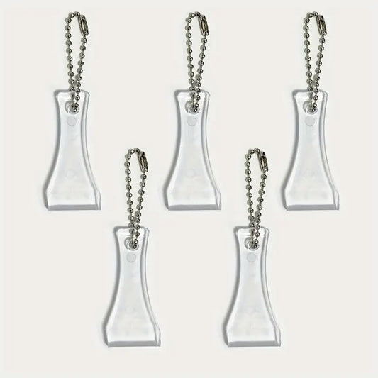 5pcs Funny Plastic Scraper Tool Shaped Keychain, Keyring Scoop-Shape Key Chain - Clear.