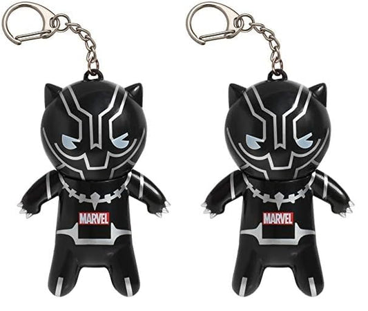 Black Panther Themed Lip Balm Keychain Twin Pack Tangerine Flavor.