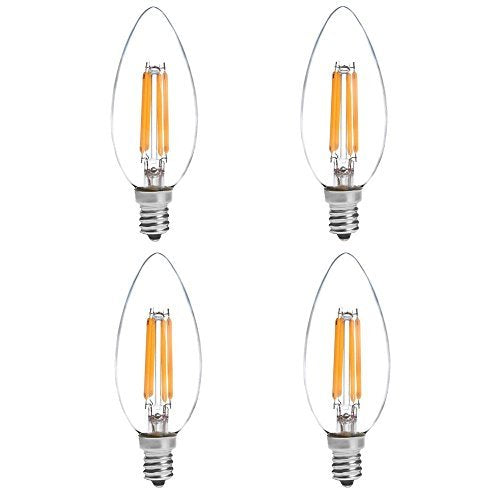 HERO-LED B10-DS-4W-WW27 Dimmable LED Filament Chandelier Light Bulb